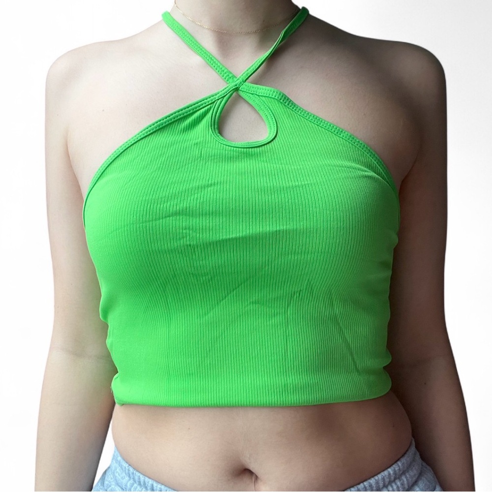 Vibrant Green Halter Top